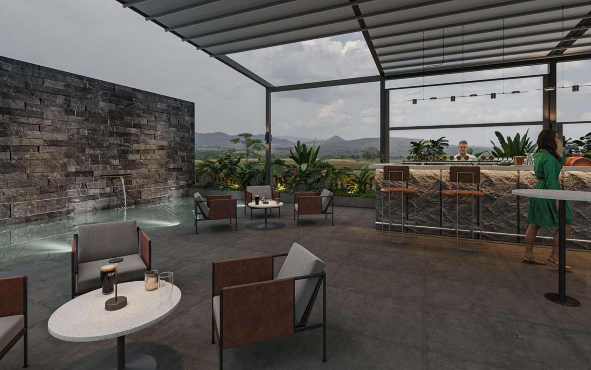 Radisson Resort And Spa Lonavala Εξωτερικό φωτογραφία 3D rendering of a rooftop bar